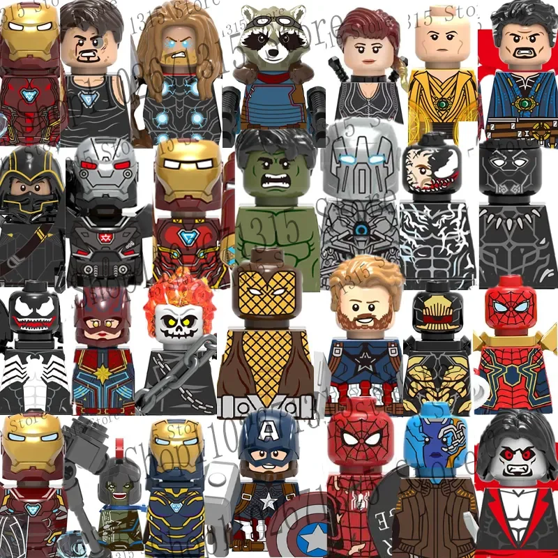 Lego Minifigure Holder - Bloques de Construcción de Superhéroes de